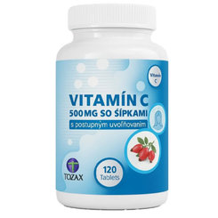 TOZAX vitamin C 500 mg se šípky 120 tablet