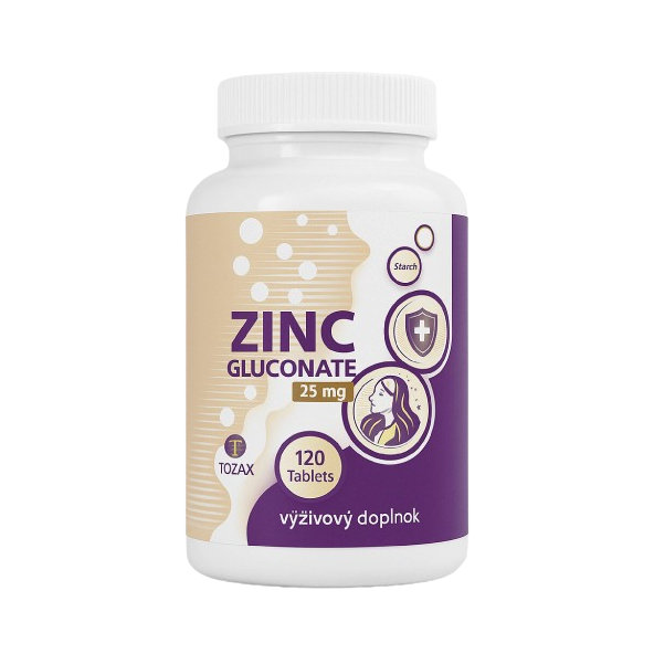 TOZAX zinek glukonát 25 mg 120 tablet