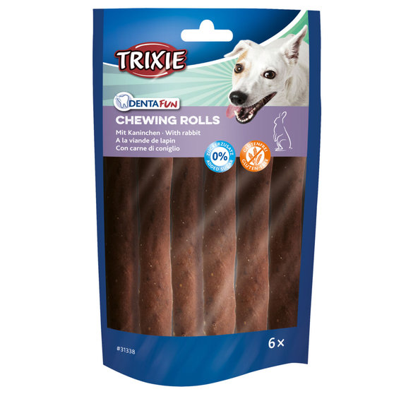 TRIXIE Denta žuvací rolky s králikem pro psy 70 g / 6 ks