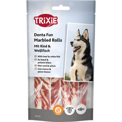 TRIXIE Mramorované rolky s hovězím a bílou rybou pro psy 70 g