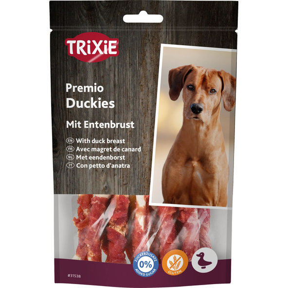 TRIXIE PREMIO Kalcioví kosti s kachním masem pro psy 100 g