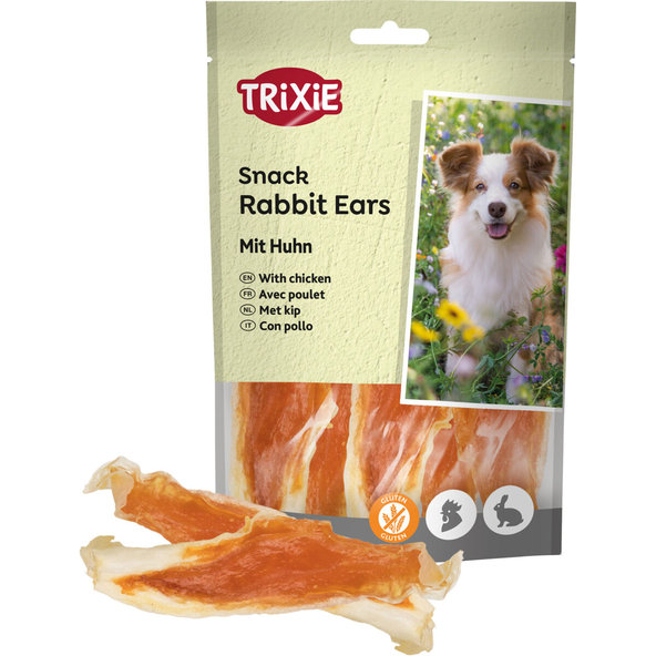 TRIXIE PREMIO králičí uši s kuřecím masem pro psy 80 g
