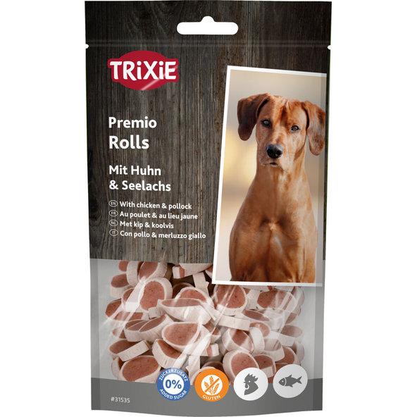 TRIXIE PREMIO kuřecí rolky s treskou pro psy 75 g