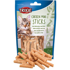 TRIXIE Premio Mini tyčinky s kuřecím masem a rýží pro kočky 50 g