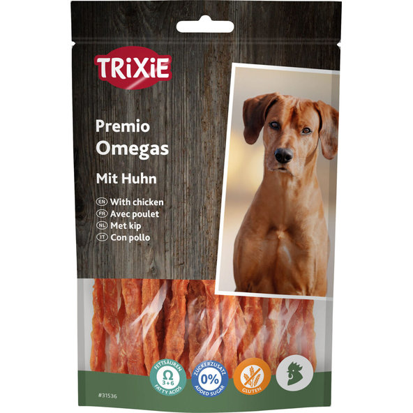 TRIXIE PREMIO omega stripsy s kuřecím masem 100 g