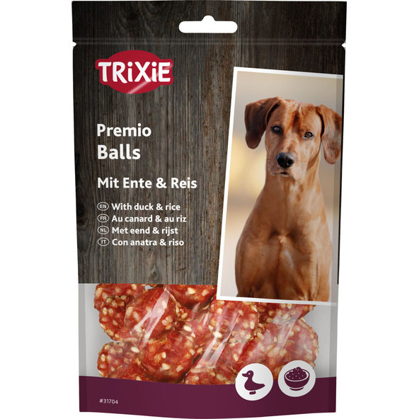 TRIXIE PREMIO rýžové kuličky s kachním masem pro psy 80 g