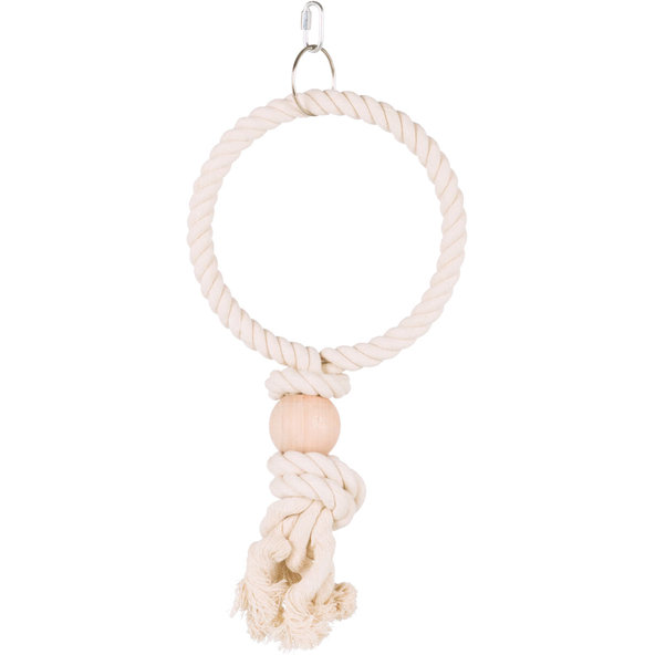 TRIXIE Rope Ring bavlněná hračka pro andulky a korely 24 cm