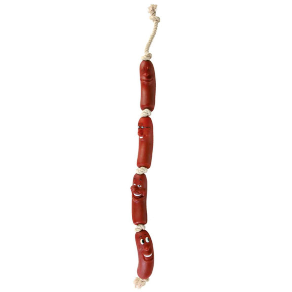 TRIXIE Sausage Chain klobásky na lane hračka pro psy 75 cm
