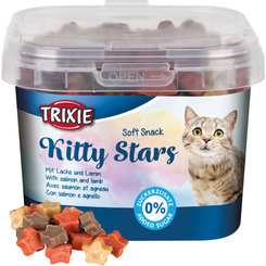 TRIXIE Soft Snack Kitty Stars s lososem a jehněčím 140 g