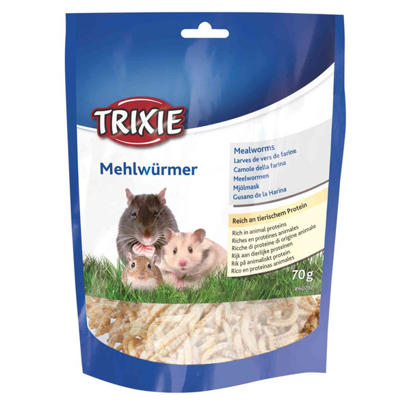TRIXIE sušené moučné červy pro hlodavce 70 g