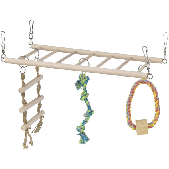 TRIXIE Suspension Bridge dřevěný žebřík pro fretky a potkany 35 cm