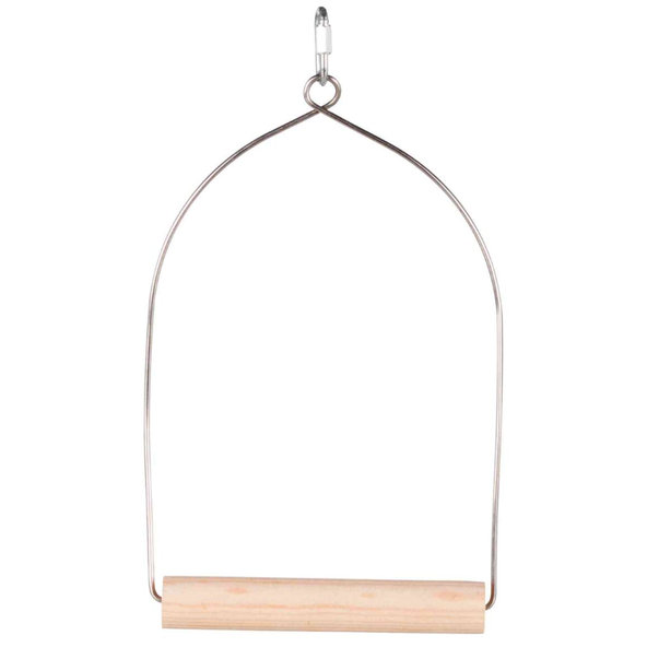 TRIXIE Závěsná oblouková houpačka kov/dřevo pro papoušky 15 × 27 cm