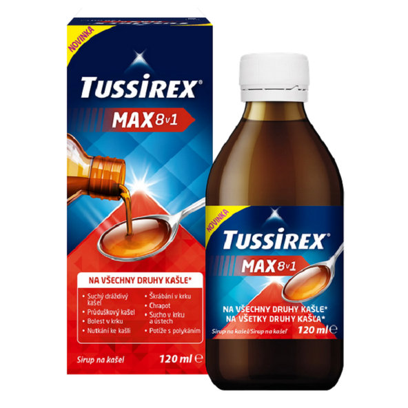 TUSSIREX MAX 8v1 sirup proti kašli 120 ml