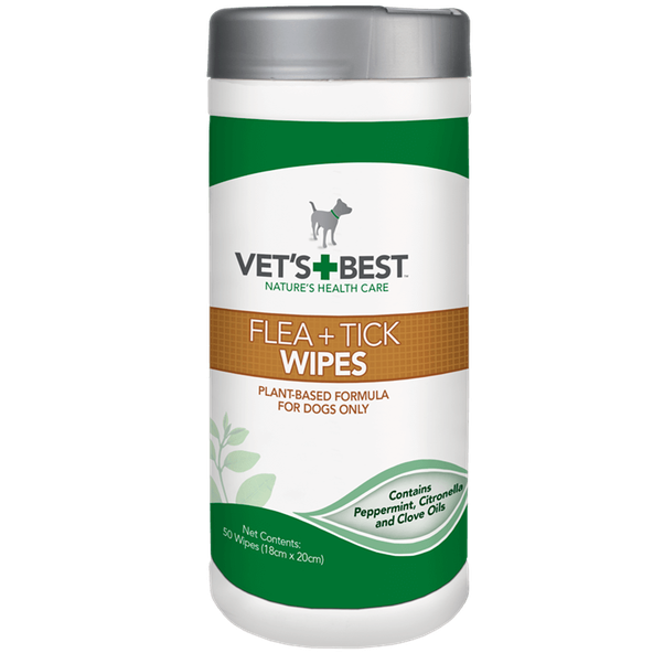 VET'S BEST Flea & Tick Wipes ubrousky proti blechám a klíšťatům 50 ks