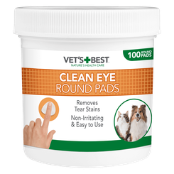 VET'S BEST CLEAN EYE ROUND PADS čisticí ubrousky na okolí očí pro psy 100 ks
