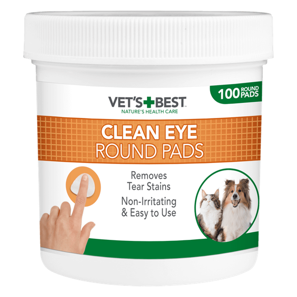VET'S BEST CLEAN EYE ROUND PADS čisticí ubrousky na okolí očí pro psy 100 ks