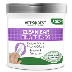 VET'S BEST CLEAN EAR FINGER PADS čisticí ubrousek – náprstek na uši pro psy 50 ks