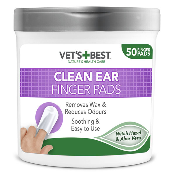 VET'S BEST CLEAN EAR FINGER PADS čisticí ubrousek – náprstek na uši pro psy 50 ks
