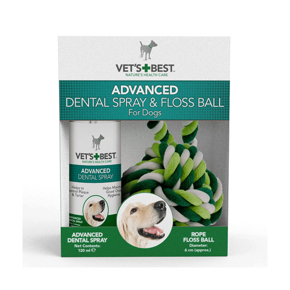 VET'S BEST dentální sprej + lano pro psy 120 ml