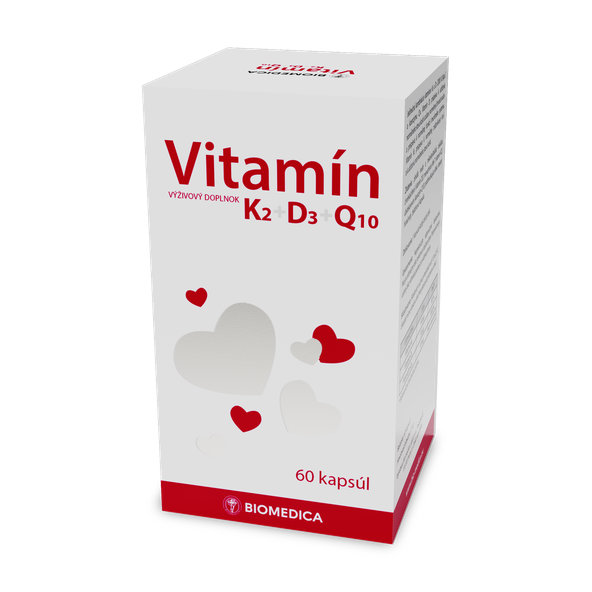 Biomedica Vitamín K2+D3+Q10 60 kapslí