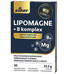 Vitar Kings Lipomagne + B komplex lipozomální hořčík 30 kapslí
