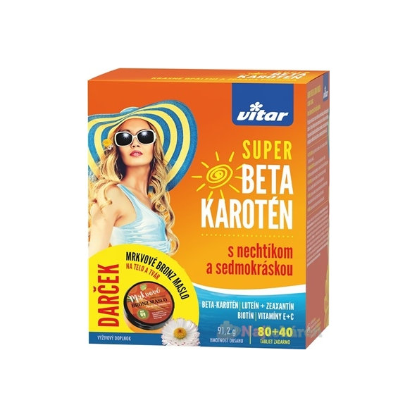 VITAR Super Beta Karoten 80+40 tablet + dárek bronz máslo