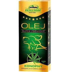 Vitar Veterinae Konopný olej pro zvířata 500 ml