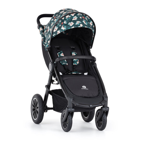 PETITE&MARS kočárek Street+ Air Black Flowers Limited100