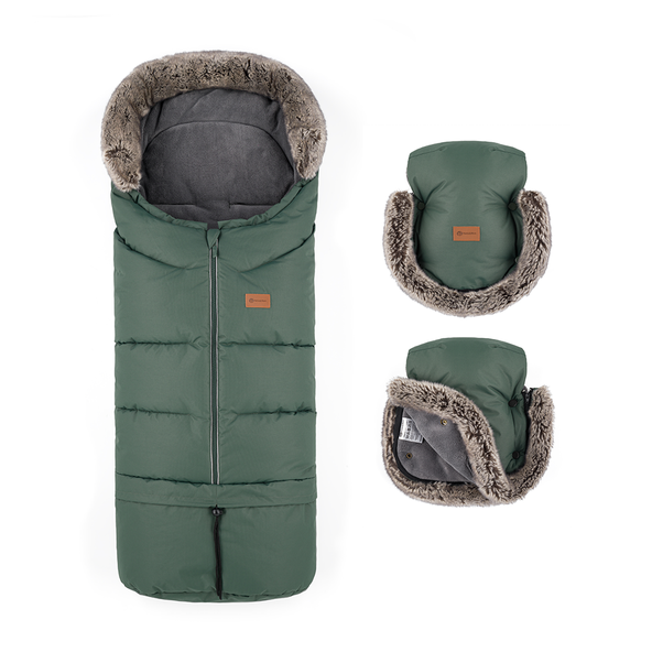 PETITE&MARS Set fusak Arctic 4v1 + rukavice Furry Veritable Khaki