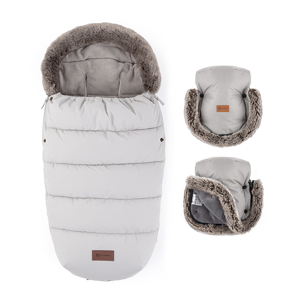 PETITE&MARS Set fusak Comfy 4v1 + rukavice Furry Champagne Shower