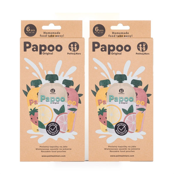 PETITE&MARS Papoo Original kapsička na jídlo 1+1 zdarma