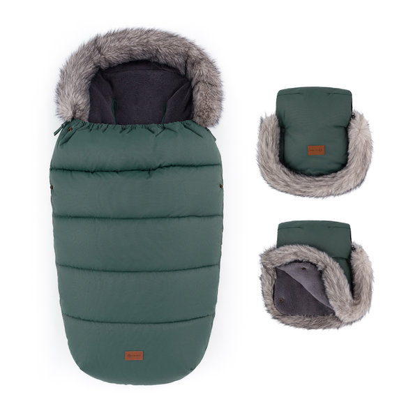 PETITE&MARS Set fusak Comfy 4v1 + rukavice Furry Veritable Khaki
