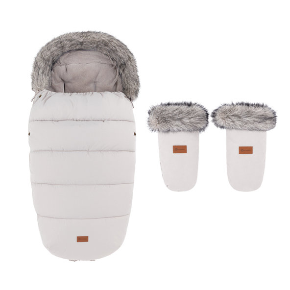 PETITE&MARS Set fusak Comfy 4v1 + rukavice Fjora Champagne Shower