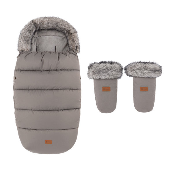 PETITE&MARS Set fusak Comfy 4v1 + rukavice Fjora Mocha Mousse