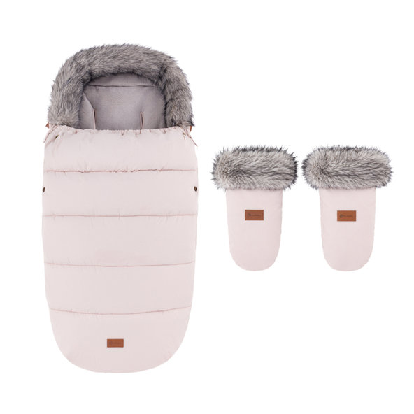 PETITE&MARS Set fusak Comfy 4v1 + rukavice Fjora Rose Petal