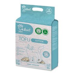 Velvet Paw tofu stelivo pro koťata dětský pudr 6 l
