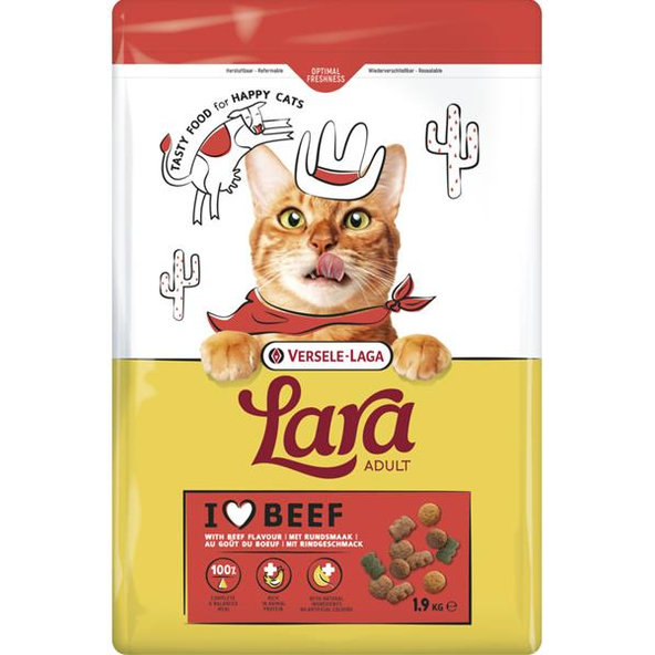 Versele-Laga Lara Adult Beef granule pro kočky s hovězím 1,9 kg