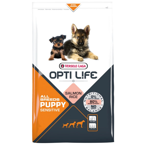 Versele Laga Opti Life Puppy Sensitive All Breeds granule pro štěňata všech plemen s citlivým trávením 12,5 kg
