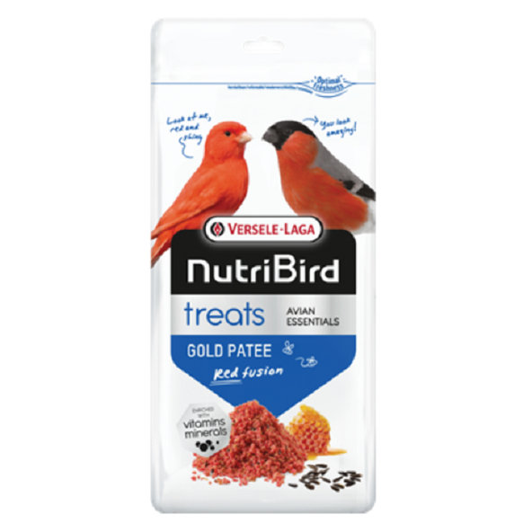Versele Laga Orlux NutriBird Treats Gold Patee Red Fusion doplňkové vaječné krmivo pro ptáky 250 g
