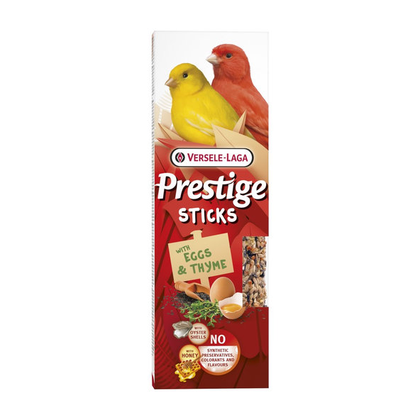 Versele Laga Prestige Sticks Canaries tyčinky pro kanáry s vejci a tymiánem 2 ks 60 g