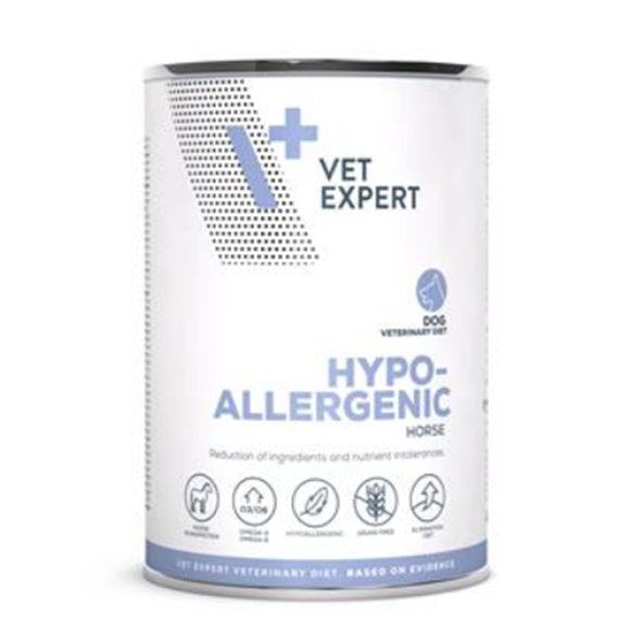 VetExpert VD Dog Hypoallergenic Horse konzerva pro psy s koňským masem 400 g