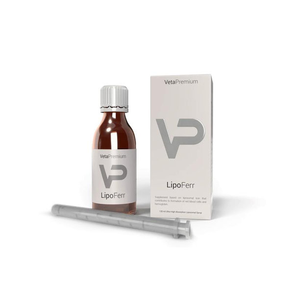 VetaPro Lipofer sirup se železem pro psy a kočky 120 ml