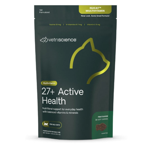 VetriScience Nu Cat Multivitamin žvýkací tablety pro kočky 30 tablet