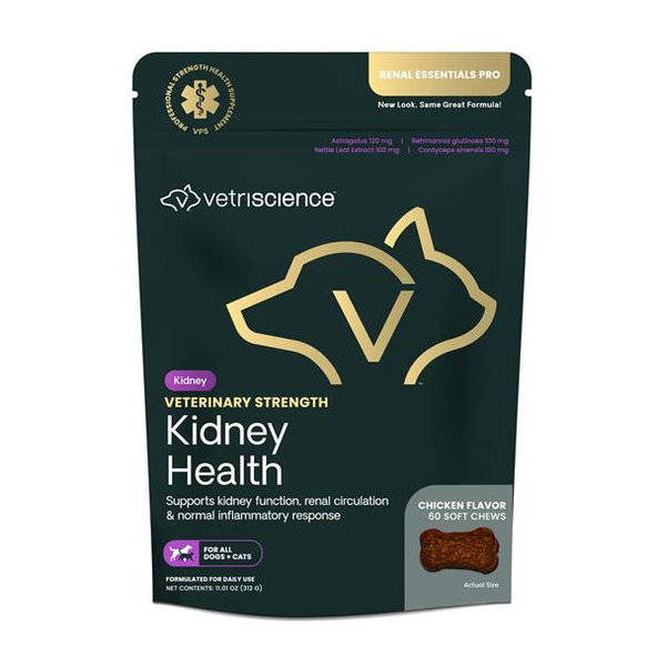 VetriScience Renal Essentials PRO tablety na podporu funkce ledvin pro psy 60 tablet