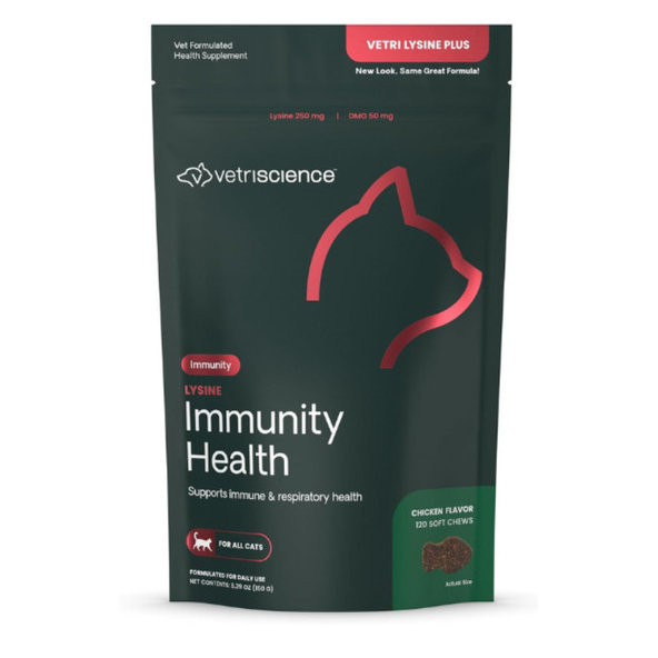 VetriScience Vetri-Lysine Plus žvýkací tablety na podporu imunity pro kočky 120 tablet