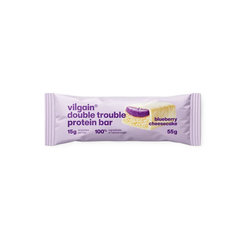 Vilgain Double Trouble Protein Bar borůvkový cheesecake 55 g
