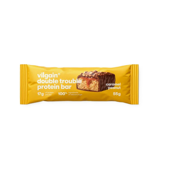 Vilgain Double Trouble proteinová tyčinka arašídy slaný karamel 55 g