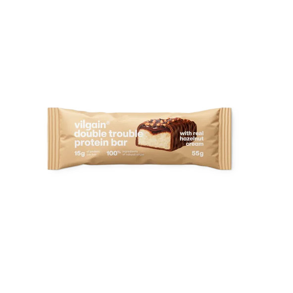 Vilgain Double Trouble Protein Bar Lískovec a mléčna čokoláda 55 g
