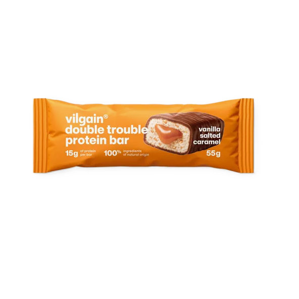 Vilgain Double Trouble Protein bar vanilka slaný karamel 55 g