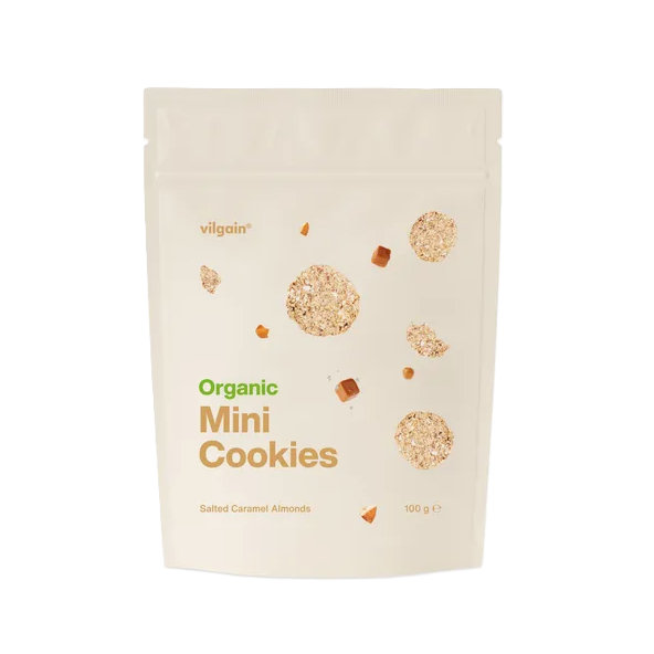Vilgain Mini cookies BIO slaný karamel s mandlemi 100 g